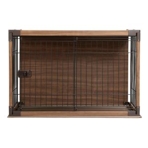 ペット用ケージ インテリアウッディサークル 97.5×66.5×63.5cm ダークブラウン