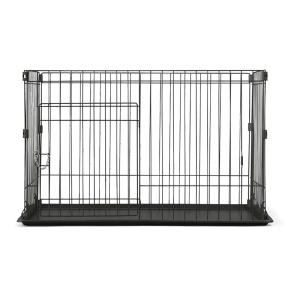 ペット用ケージ システムサークル トレー付き 90×60×55.2cm P-STN-550 マットブラウン