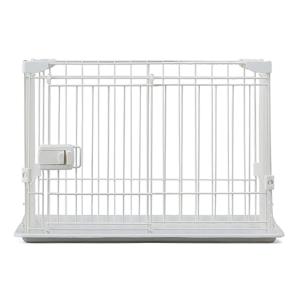 ペット用ケージ システムサークル トレー付き60×45×41cm マットホワイト