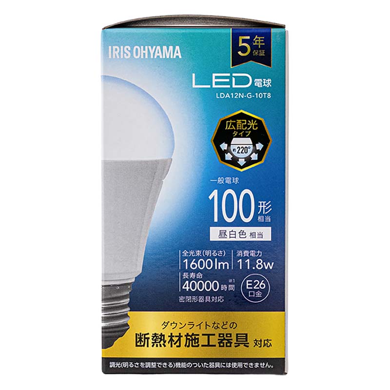 LED電球 E26口金 広配光タイプ 100W形相当 昼白色 LDA12N-G-10T8