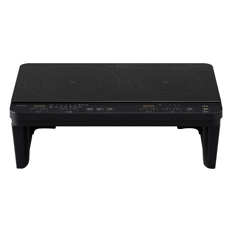 2口IH調理器脚付き IHK-WT41S-B ブラック