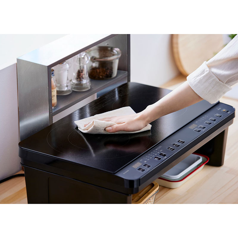 2口IH調理器脚付き IHK-WT41S-B ブラック