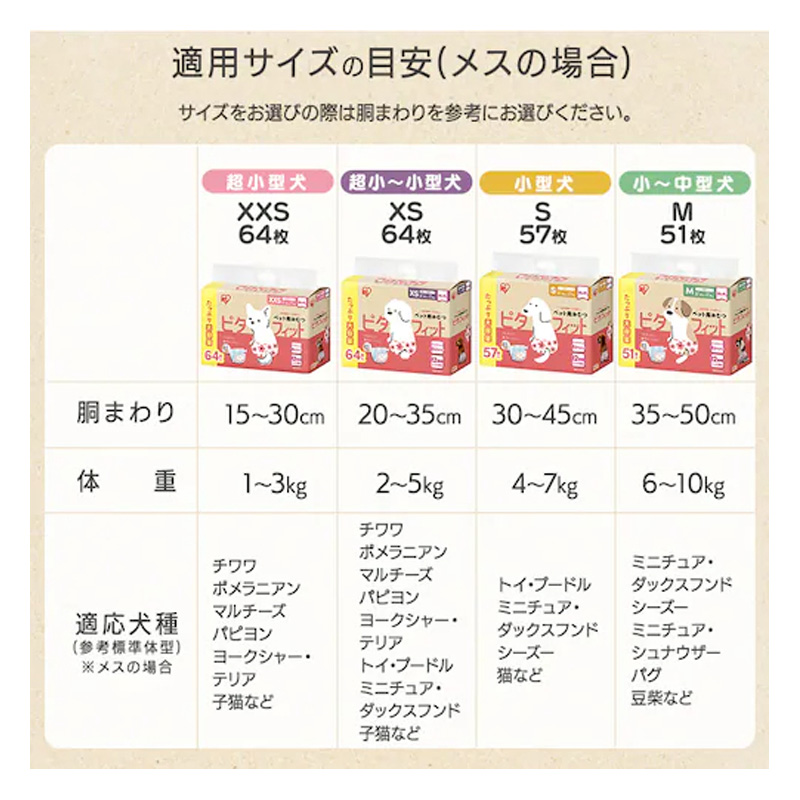 ペットおむつ ピタフィット XS 38枚 女の子