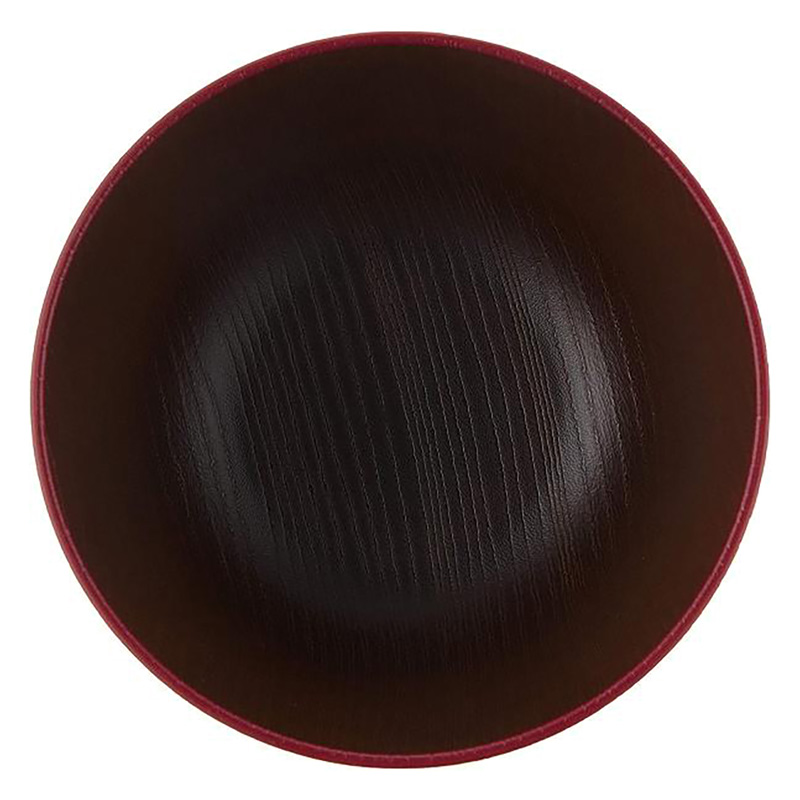 羽反 塗分汁椀 古代朱  330ml レンジ・食洗器対応