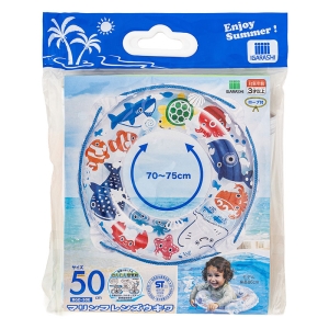 マリンフレンズ 浮き輪 50cm ロープ付