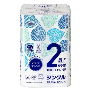 2倍巻きトイレットペーパー 12ロール シングル