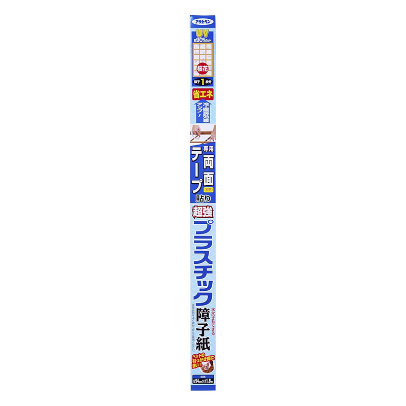 UVカット超強プラスチック障子紙 両面テープ貼り 桜花 1枚貼り 94cm×1.8m