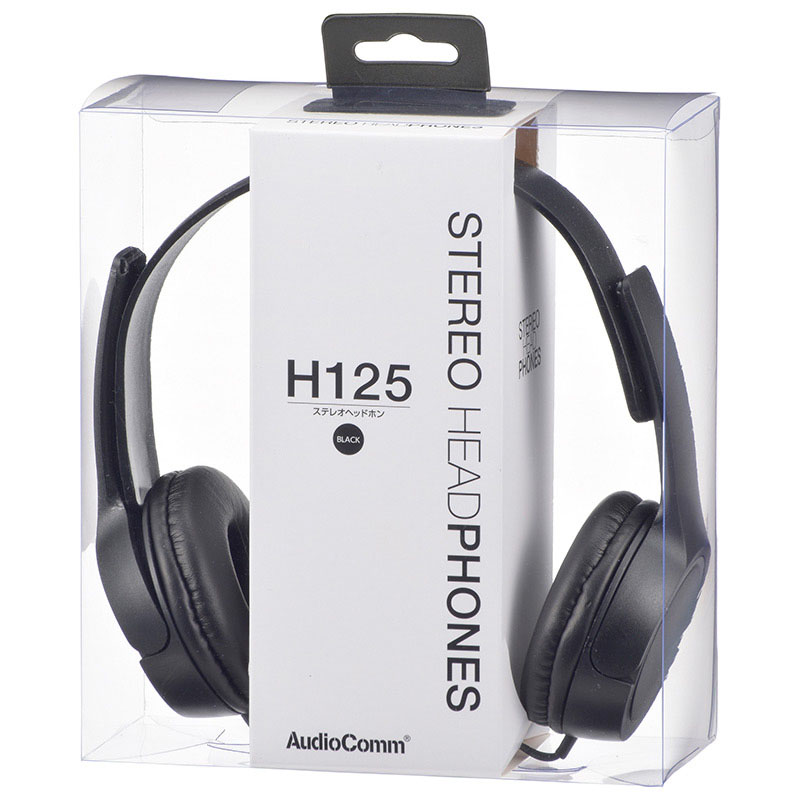 ステレオヘッドホンH125 ブラック HP-H125N-K