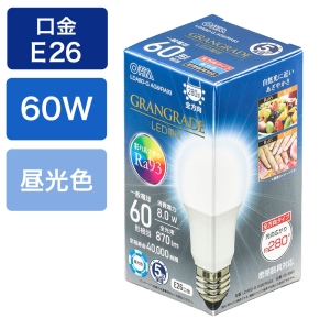 LED電球 E26 60形相当 昼光色 LDA8D-G AG6|RA93