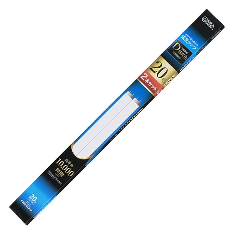 直管蛍光ランプ グロースタータ形 20形 昼光色 2本セット FL20SS・EX-D 2P