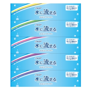エルモア ティシュ水に流せる 160組 5箱