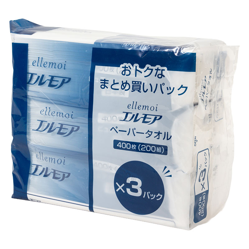 エルモア ペーパータオル レギュラーサイズ 3個パック