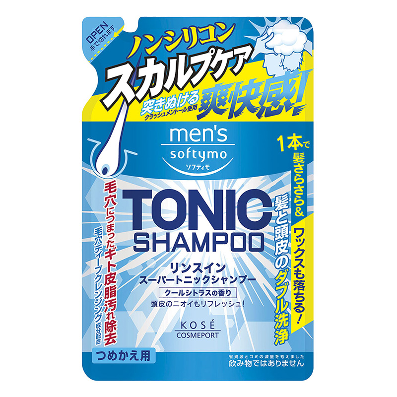 ソフティモリンスインスーパートニックシャンプー詰替用 400ml クールシトラス