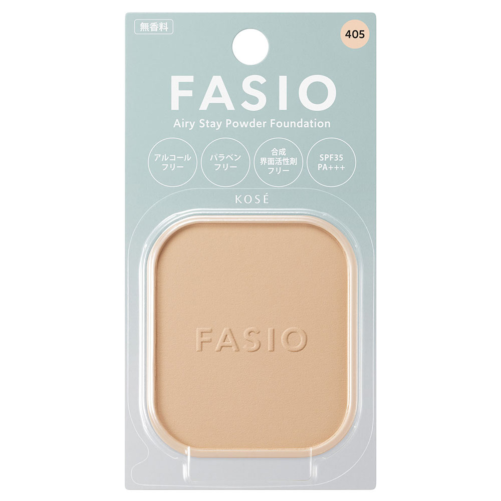 ファシオ エアリーステイ パウダーファンデーション 10g 405 ライトオークル 無香料
