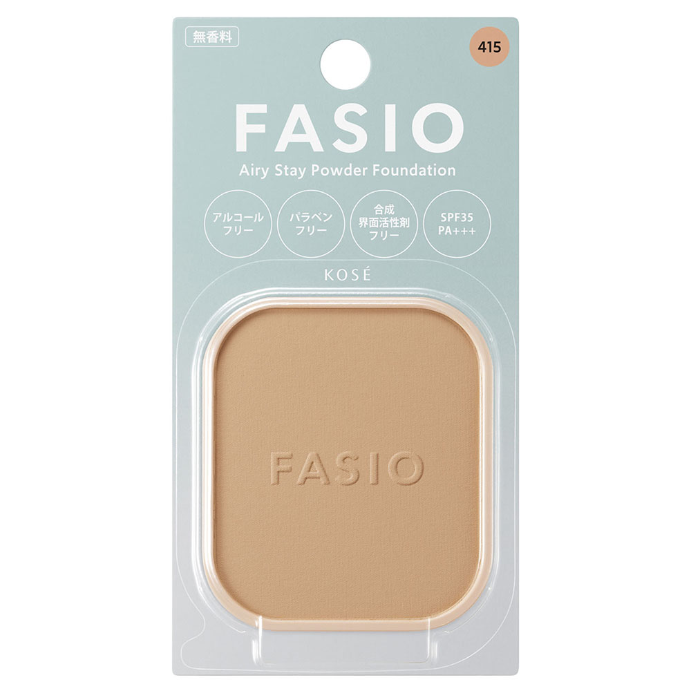 ファシオ エアリーステイ パウダーファンデーション 10g 415 ヘルシーオークル 無香料
