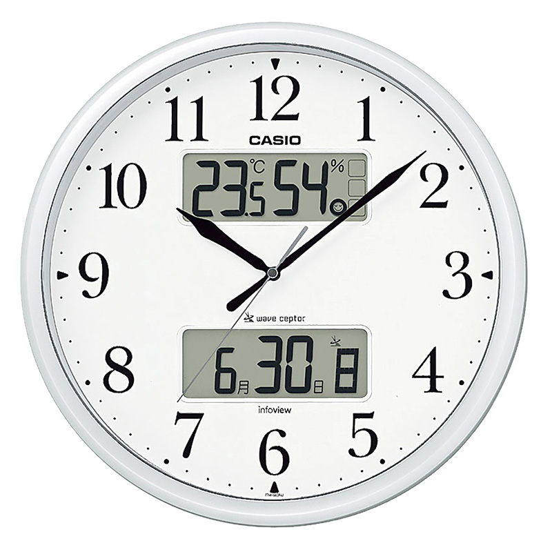 電波壁掛け時計 350×350×54mm
