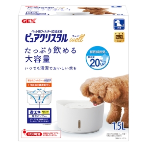 ピュアクリスタル ウェル 1.5L 犬用 ホワイト