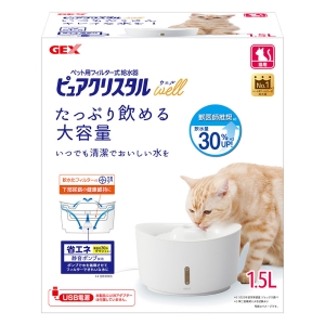 ピュアクリスタル ウェル 1.5L 猫用 ホワイト