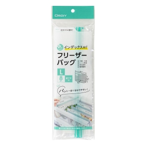 プラスプラス フリーザーバッグ インデックス付 L 8枚入