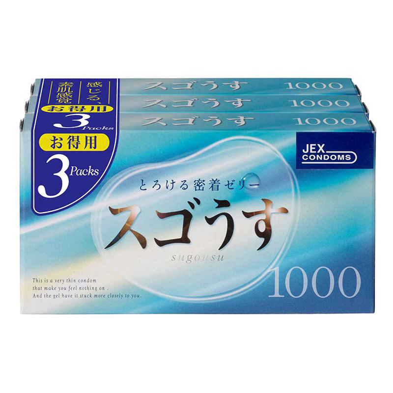スゴうす 1000 コンドーム （12個×3パック）
