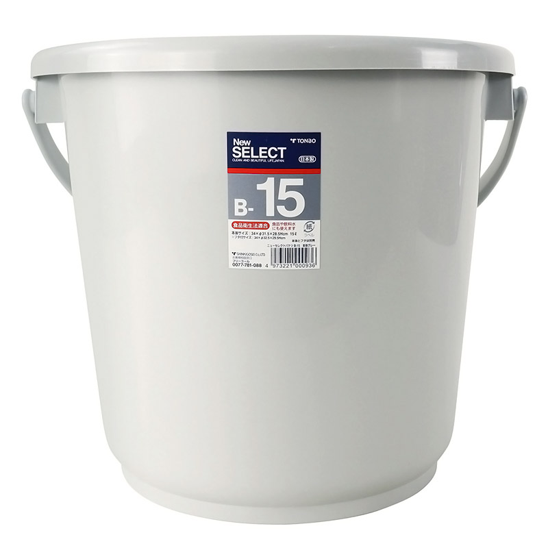 TONBO セレクトバケツB-15本体 グレー 15L