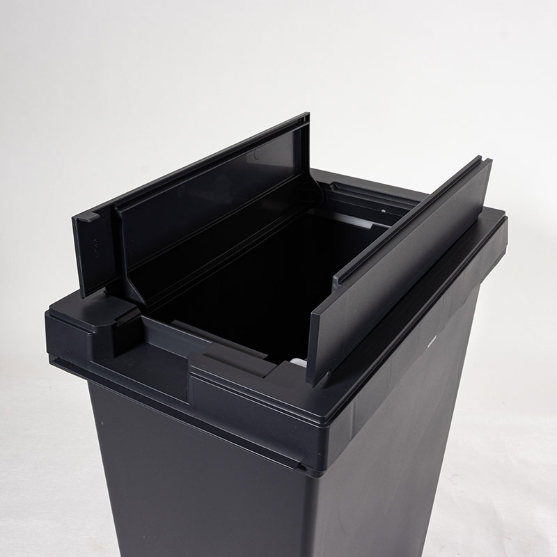 【お取り寄せ商品】ユニード 分別台座付 フリップオープン 2個セット(33L×2)チャコールブラック