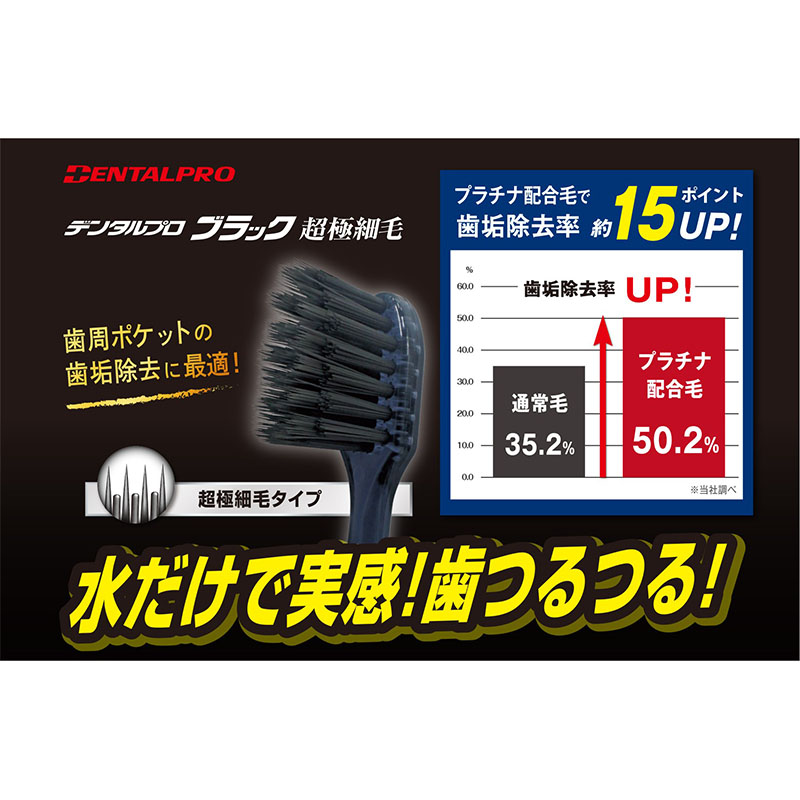 デンタルプロ  ブラック  超極細毛コンパクト  かため