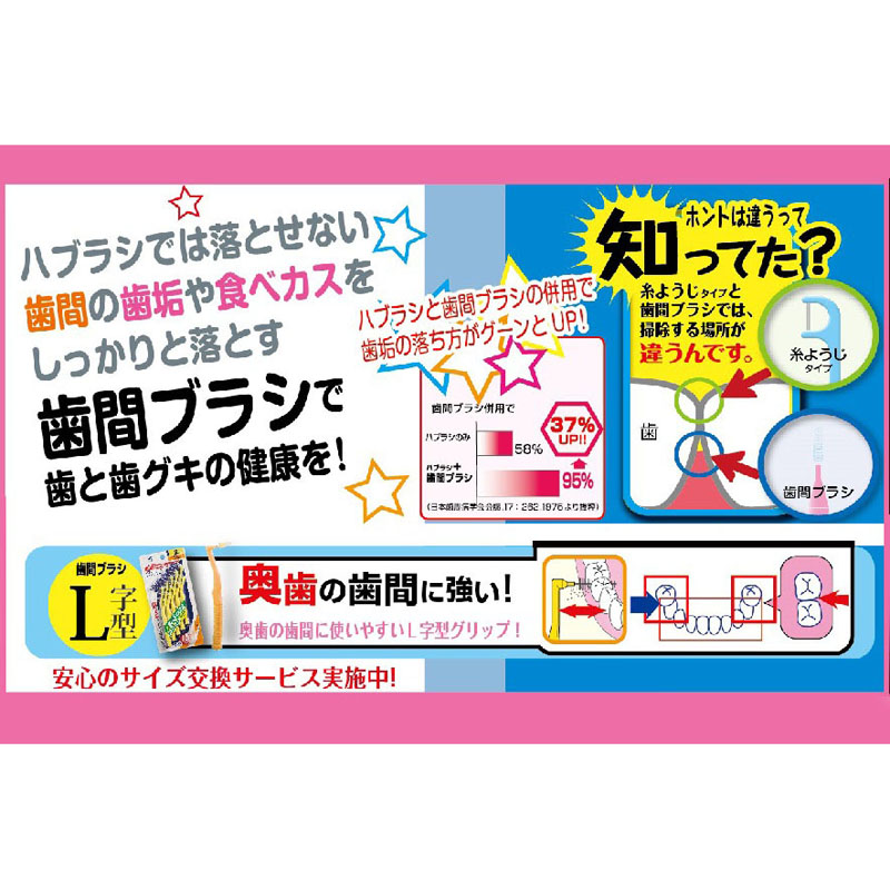 デンタルプロ 歯間ブラシL字型 サイズ1 10本 SSS