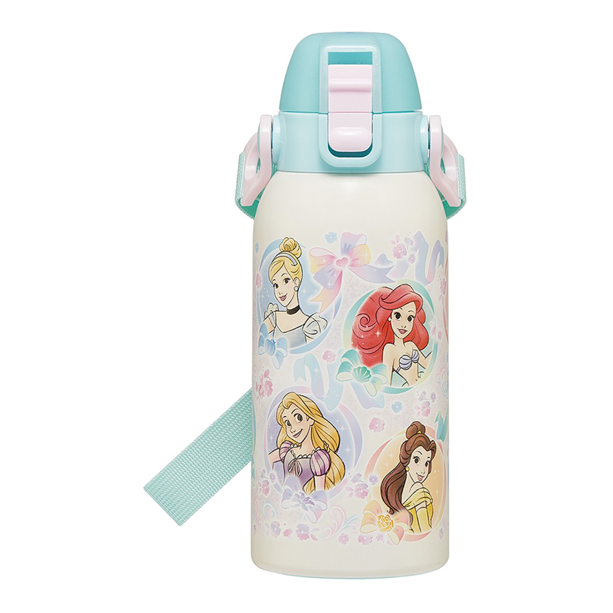 ダイレクトステンレスボトル 保冷専用 600ml ショルダーベルト付き ディズニープリンセス25