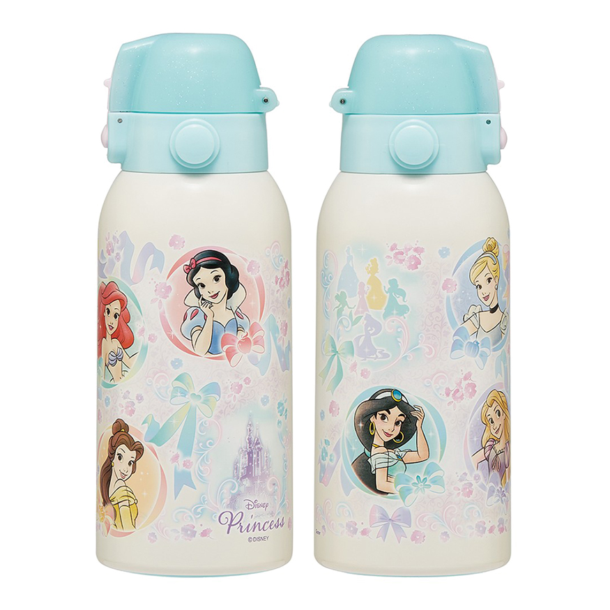 ダイレクトステンレスボトル 保冷専用 600ml ショルダーベルト付き ディズニープリンセス25