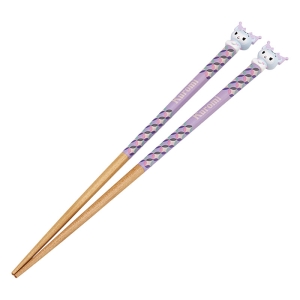 マスコット付 塗箸 すべり止め 21cm 十二支(ねずみ)×クロミ