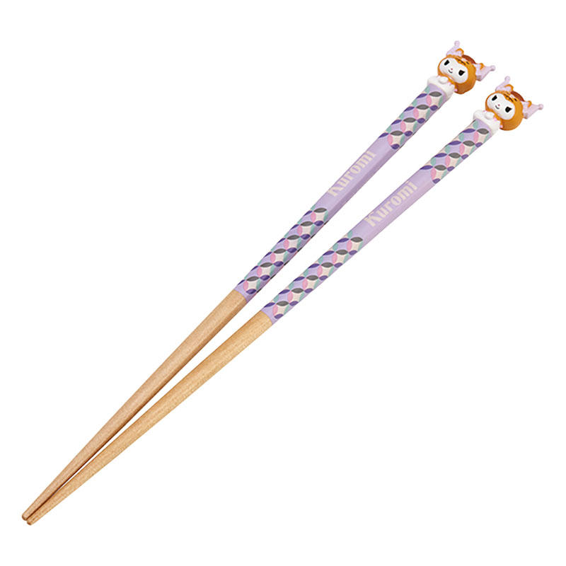 マスコット付 塗箸 すべり止め 21cm 十二支(うま)×クロミ