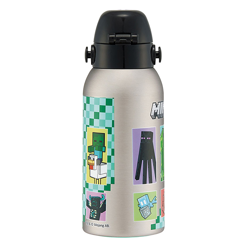 ダイレクトボトル ショルダーベルト付 マインクラフト 保冷 600ml