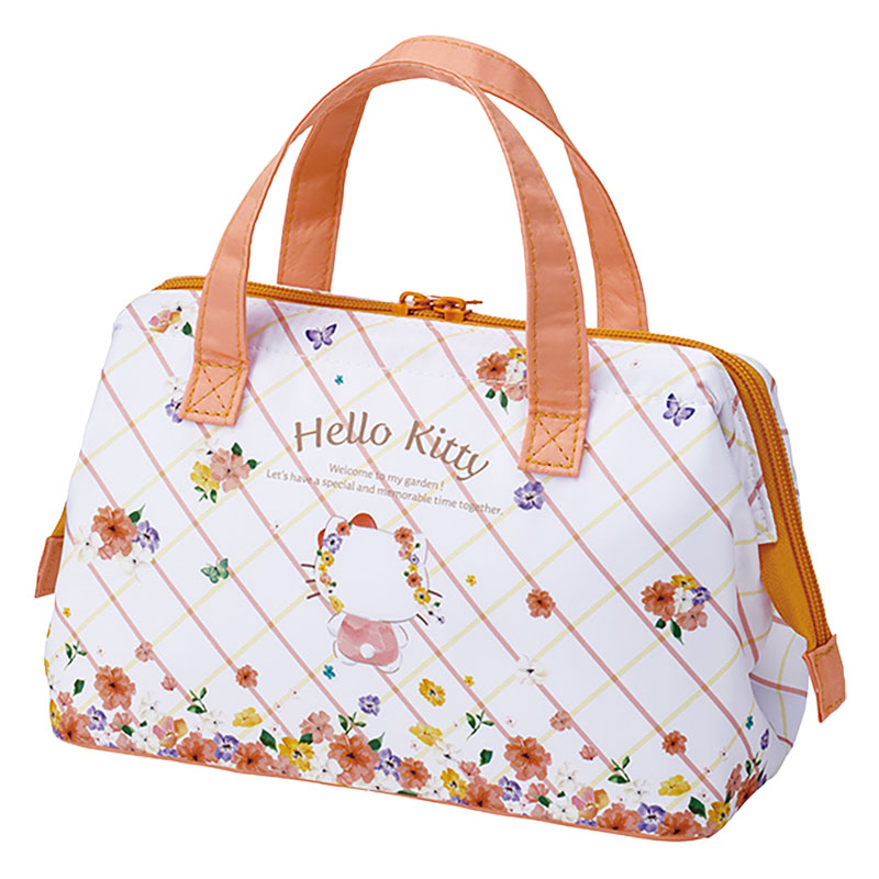 弁当箱用 がま口 保温保冷ランチバッグ ハローキティ 22×16×マチ11.5cm