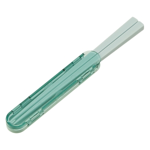 音のならない ハーフ箸箱 18cm箸付 スモーキーグリーン