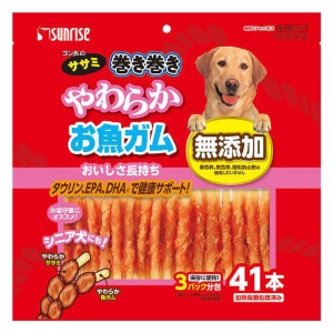 ゴン太のササミ巻き巻き やわらかお魚ガム41本