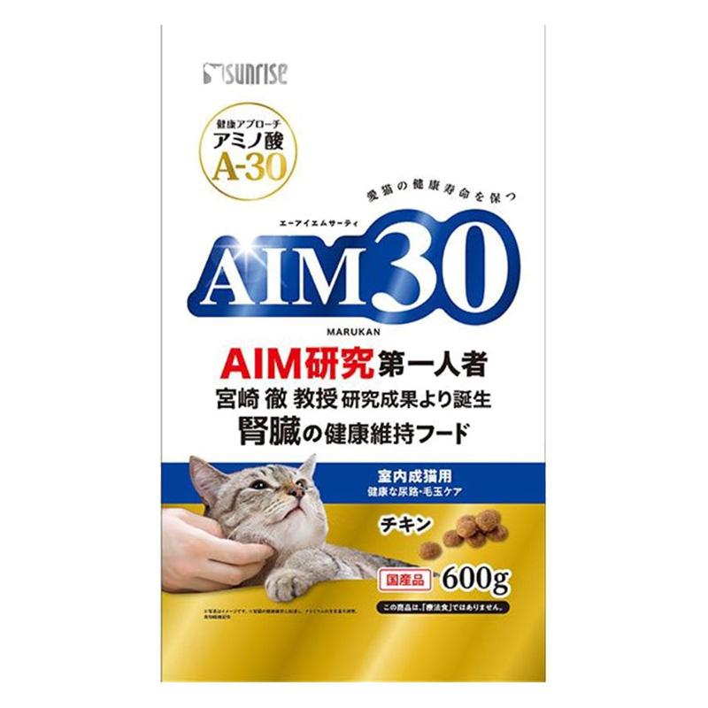 AIM30 室内成猫用 健康な尿路毛玉ケア チキン 600g 600g