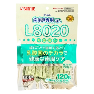 ゴン太の歯みがき専用ガム SSサイズ L8020乳酸菌入り クロロフィル入り 120g