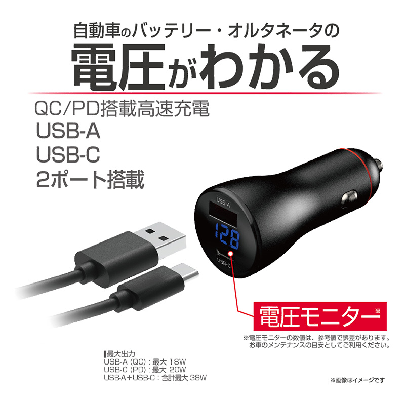 電圧モニターUSBポート