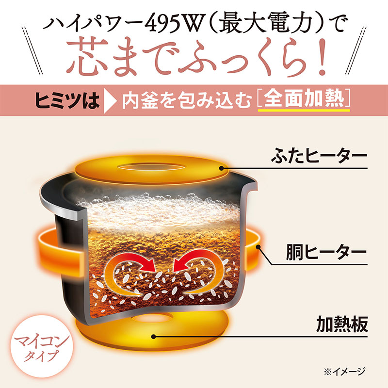小容量マイコン炊飯ジャー 3合 0.54L NL-BR05-BA
