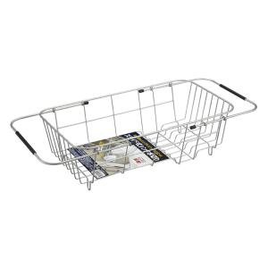 スライド式シンク水切りバスケット シルバー