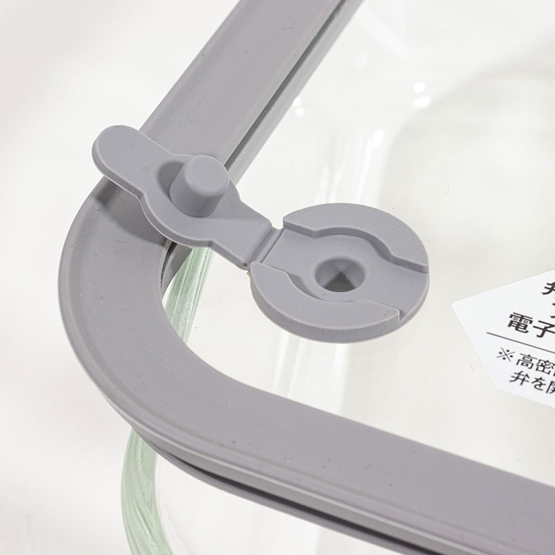 密閉ガラス 保存容器 正角型 1100ml ナチュラルクリア MGS-1100
