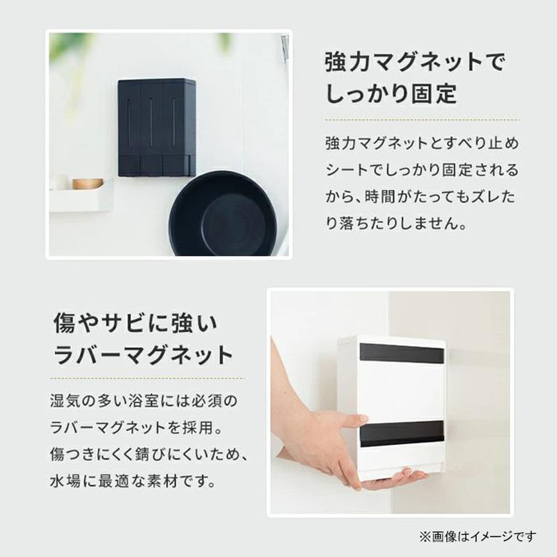 raxe マグネット 浮かせるディスペンサー 450ml×3 インディゴブラック