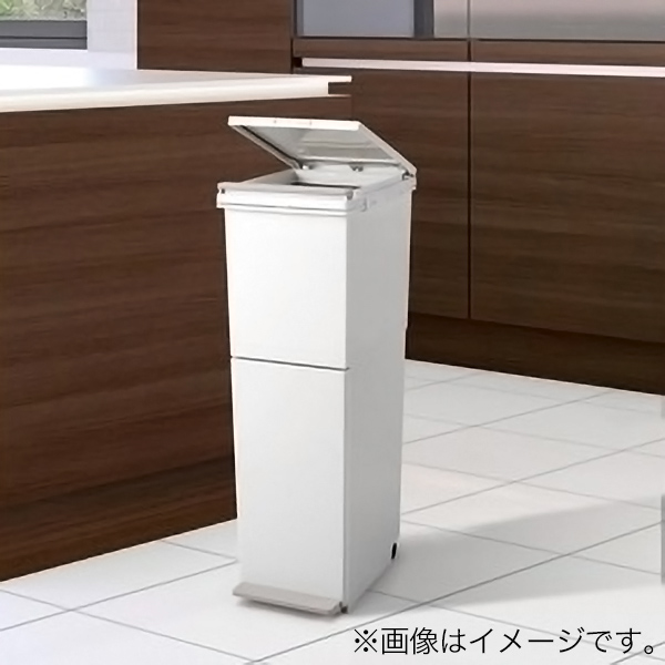 【お取り寄せ商品】分別ペダル 2段スリム 38L ホワイト