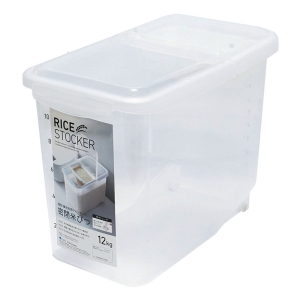 密閉米びつ 12kg(パッキン&残米トレー付き)