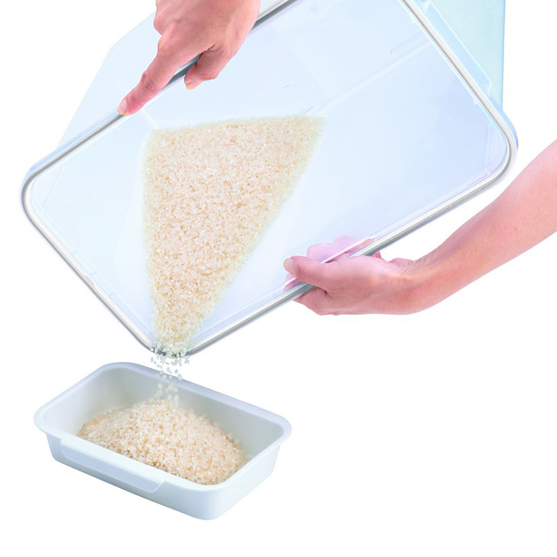 密閉米びつ 12kg(パッキン&残米トレー付き)