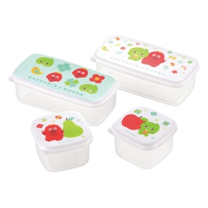 【お取り寄せ商品】シール容器 4pcセット ガチャピン・ムック