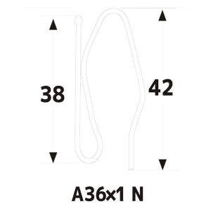 カーテン用フック プリーツフック A60×1 10個