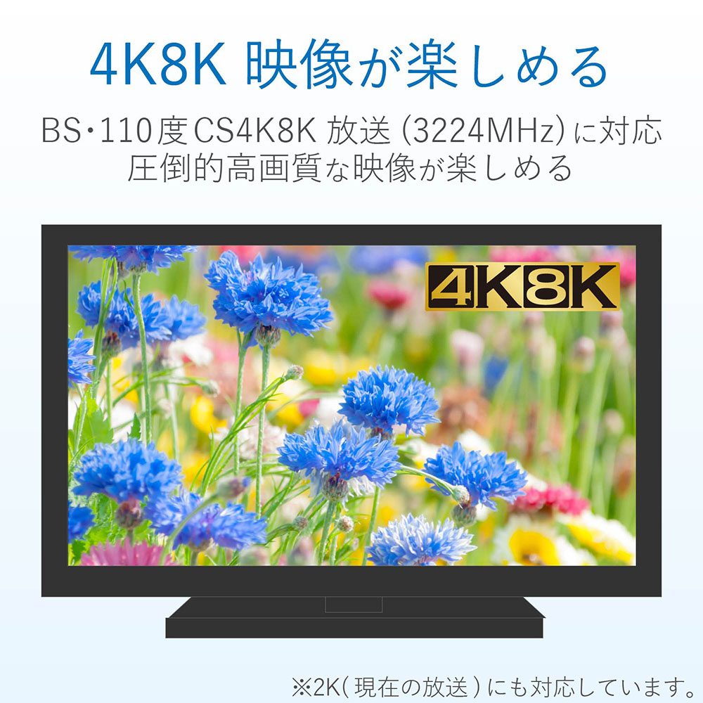 テレビ接続用同軸ケーブル 2JW3FLS(B) ホワイト