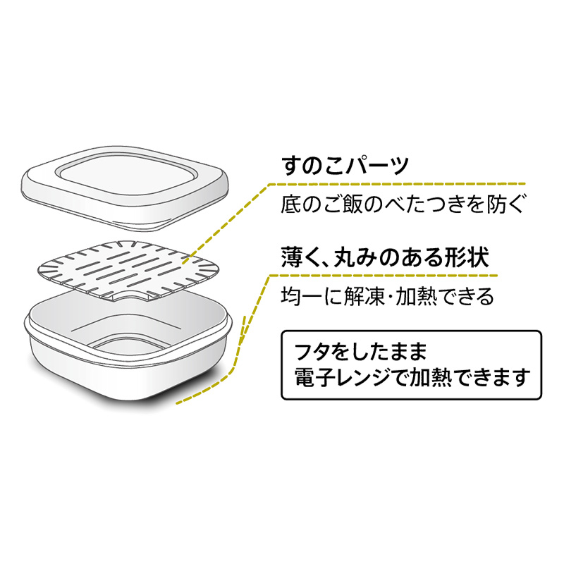極 冷凍ごはん容器 2個入